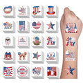 4th of July Temporary Tattoos - 48 Piece Waterproof Patriotic Design Set
