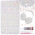 12,000 Pcs Clear AB Flatback Rhinestones Kit - 2-6mm Resin Gems for DIY Crafts