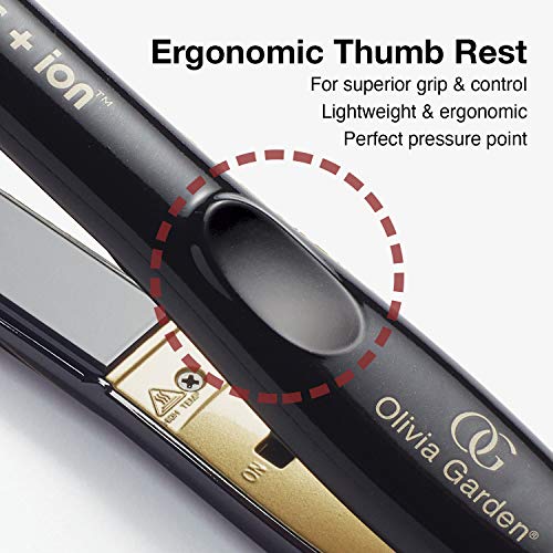 Olivia Garden Ceramic + Ion Pro Flat Iron - Dual Voltage, 11 Temps, 3D Floating Plates
