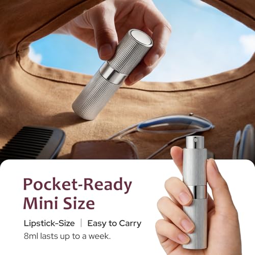 LISAPACK 8ML Refillable Perfume Atomizer Travel Spray Bottle