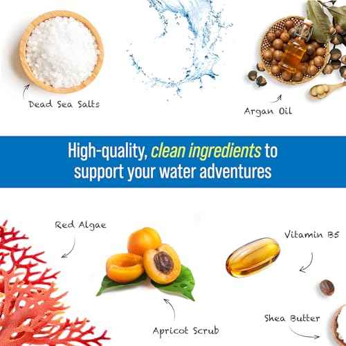 TRIHARD Chlorine Removal Body Wash, Protects and Hydrates Sensitive Skin from Pool and Ocean, Pool Essentials for Post Swim Chlorine Skin Protection (Pack of 2)