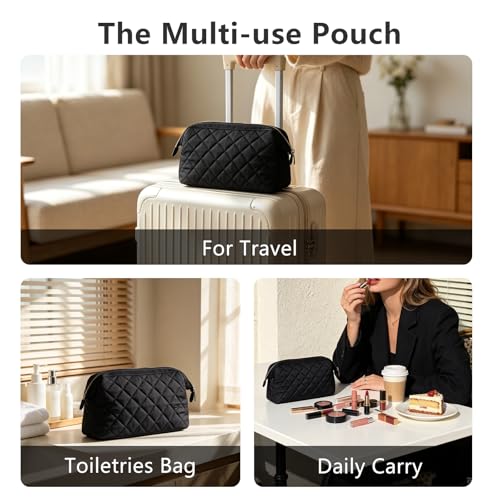 Wudygirl Puffy Padded Makeup Bag for Travel & Gym