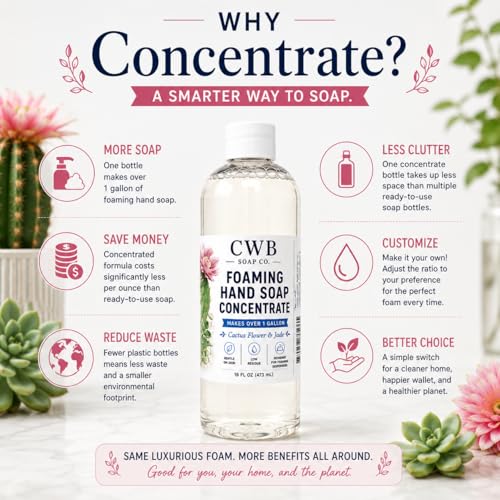 Foaming Hand Soap Concentrate, Cactus Flower & Jade, 16 fl oz