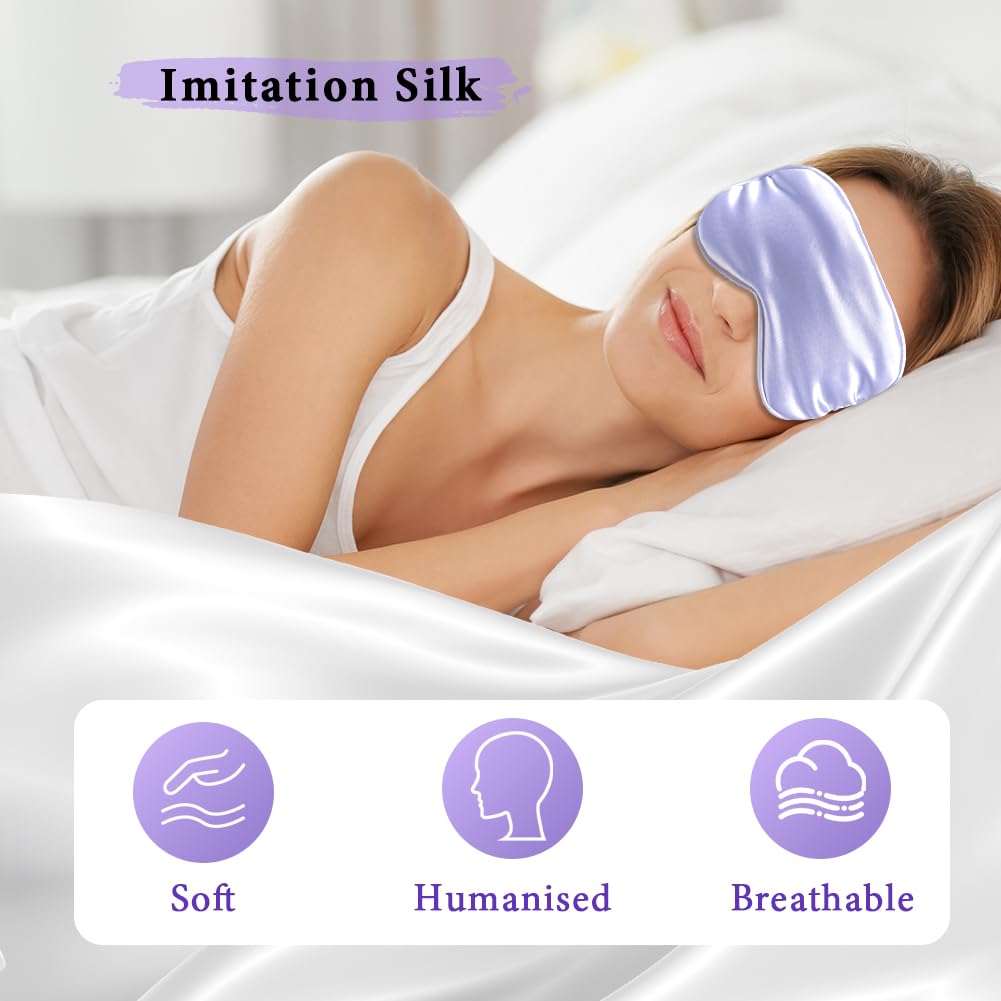 my novel things Cooling Eye Mask and Silky Sleep Mask 4 Packs for Man Women for Sleeping Frozen Ice Eye Mask Cold Warm Compress Dark Circles Puffiness Dry Eyes Gifting