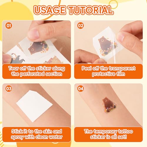 350 Piece Animal Temporary Tattoos for Kids