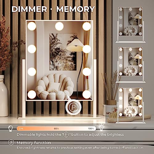 Makeup Mirror with Lights 10X Magnifying & Smart Touch Dimmable
