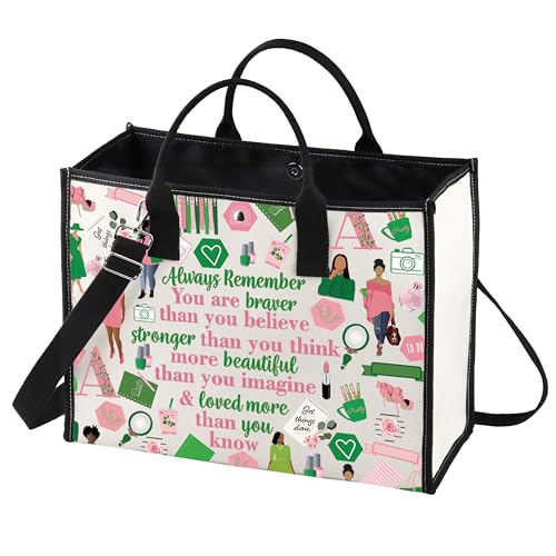 LEVLO Sorority Make up Bag Greek Sorority Gift You Are Braver Stronger Smarter Than You Think Makeup Zipper Pouch Bag (AK LT)