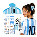 Argentina Jersey Claw Clip Hair Accessory Bundle