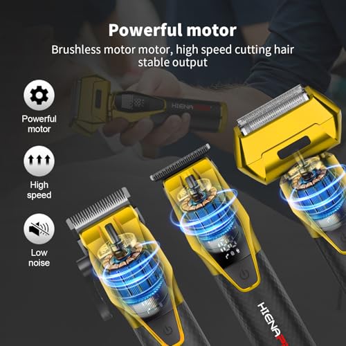 HIENA PRO Cordless Hair Clippers & Beard Trimmer Set for Men