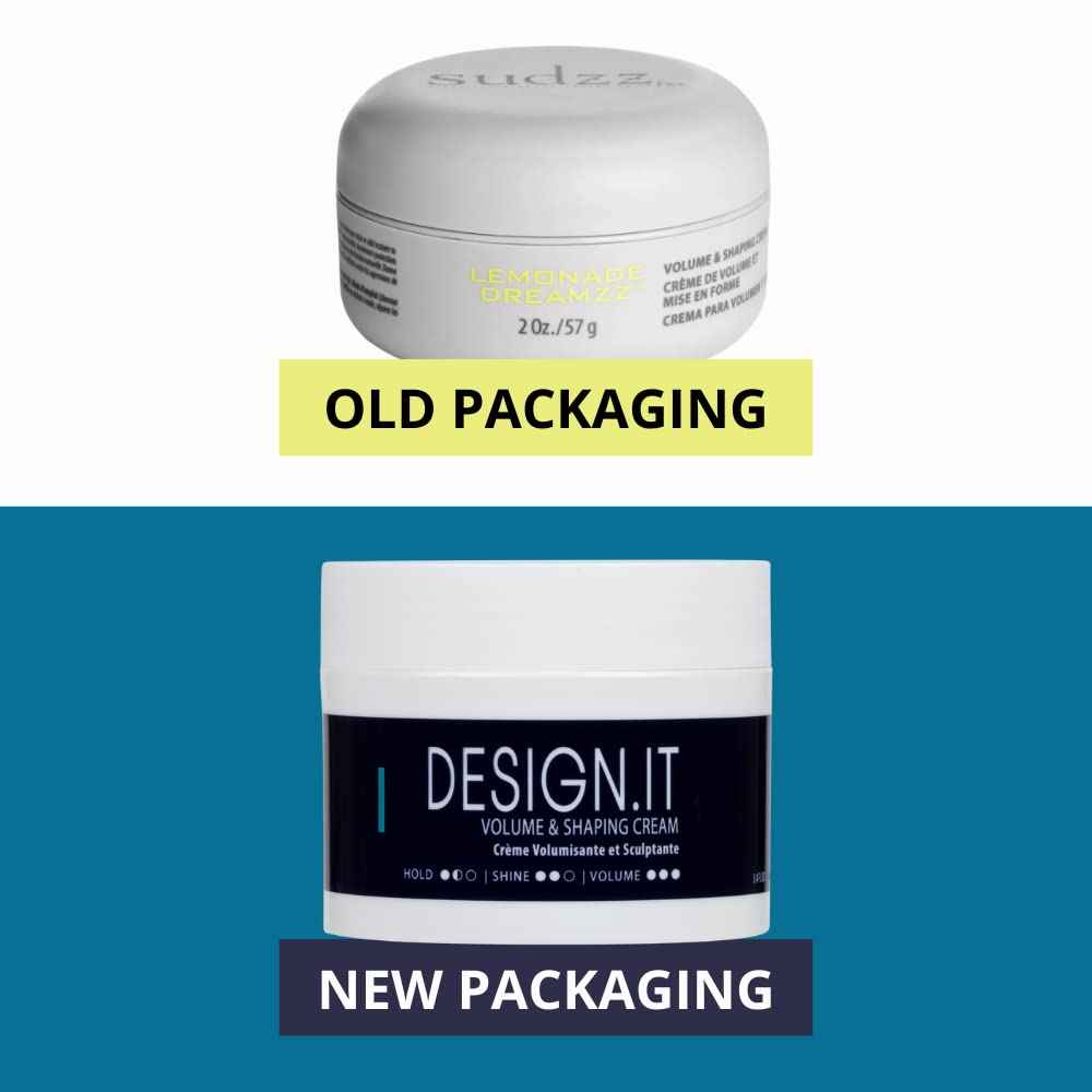 SUDZZFX DESIGN.IT Volume & Shaping Crème – Smoothing & Styling Formula – Frizz Control – Thickening for Men & Women – 3.4 Fl Oz