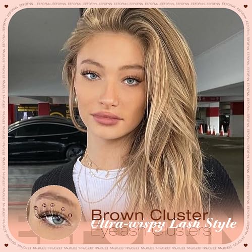 Brown Wispy Lash Clusters C Curl 8-16MM DIY Eyelash Extensions