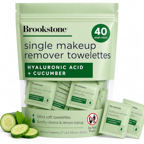 Makeup Remover Wipes - 40 Count Individually Wrapped Travel Pack