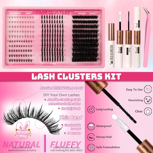 Wispy Cluster Lashes 290PCS - Spiky Volume Eyelash Extensions