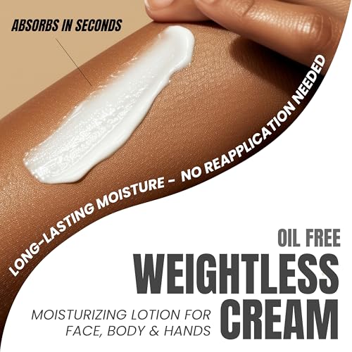 Alozera Vitamin C Ceramide Moisturizer Cream, Rejuvenating Face & Body Lotion with Plant Stem Cell, Helps Brighten and Even Skin Tone, Non-Greasy, Lightweight, Fragrance-Free, 16.9 oz