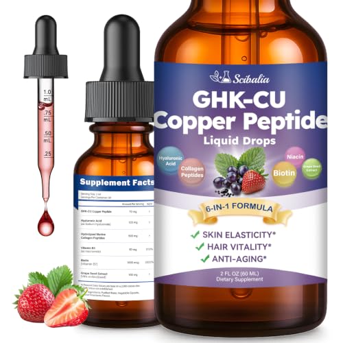 GHK-CU Peptide Liquid Drops - 6-in-1 Anti-Aging Collagen Supplement