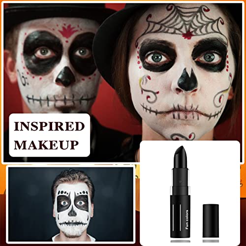 Face Body Nose Paint Stick, Clown Makeup Black Cream-Blendable, Waterproof Eyeblack, Long Lasting Professional SFX Cosplay Festival Stage Halloween Makeup