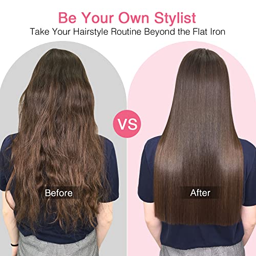 MiroPure Ceramic Hair Straightener Brush – Ionic 2-in-1