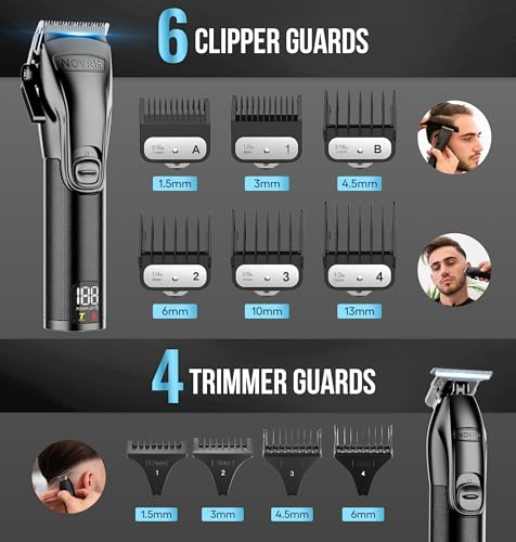 Novah Professional Cordless Hair Clippers & Trimmer Kit for Men