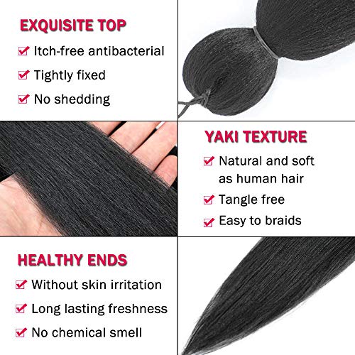 Alrence Pre Stretched Braiding Hair 30 Inch 8 Pack