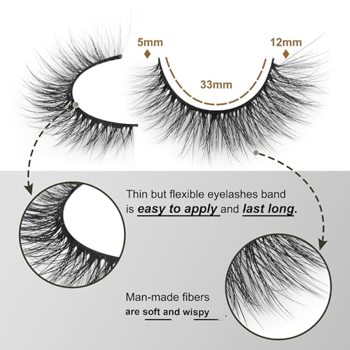 12MM Wispy Cat Eye Faux Mink Lashes - 16 Pairs