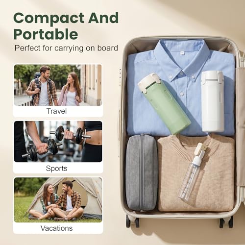 2 Pack 4-in-1 Travel Dispenser Bottles Refillable Leak-Proof Toiletry Containers