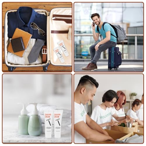 50 Shaving Cream Bulk Travel 10ml/0.35fl oz,Disposable Shaving Cream in Bulk Travel Shave Cream for Hotel Homeless,Jasmine