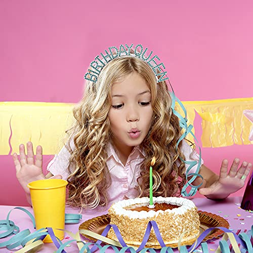 Birthday Crown & Sash Set for Women - Princess Rhinestone Tiara