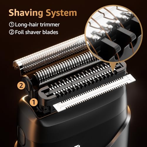 Electric Foil Shaver for Men - IPX7 Waterproof Cordless Razor