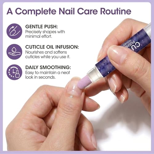 2-in-1 Ceramic Cuticle Pusher & Nourishing Oil Pen - Manicure Repair Tool