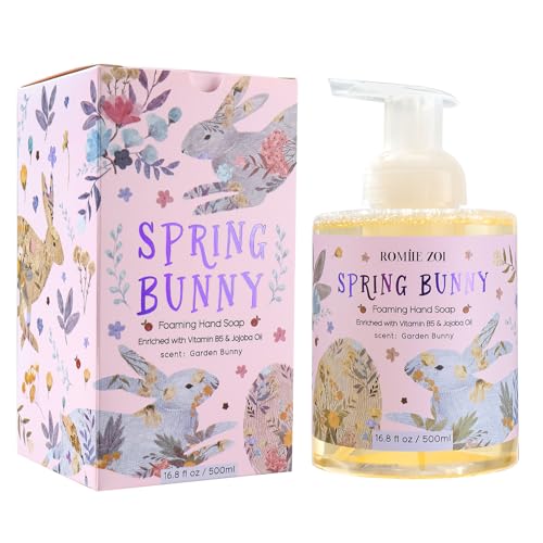 ROMIIE ZOI Foaming Hand Soap for Easter Gift Basket- Spring Bunny - Infused with Garden Bunny Aroma - 500 ML / 16.8 FL OZ