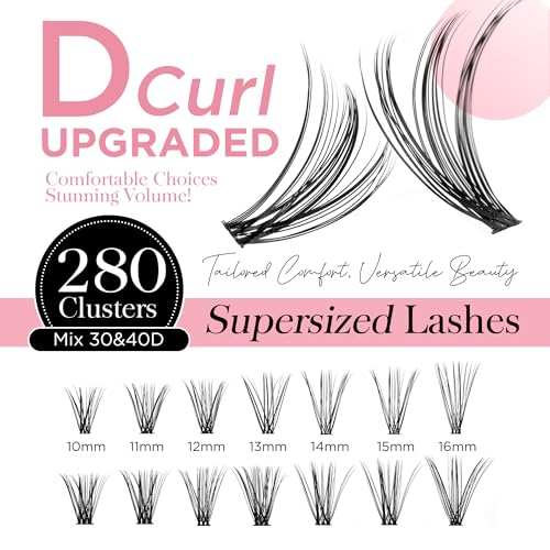 Winkgiggle D Curl Cluster Lashes 280Pcs Bundle