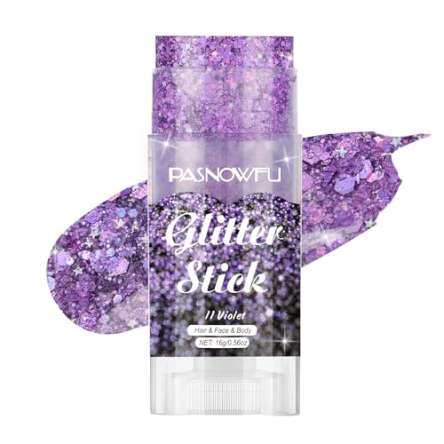 Violet Gel Glitter Stick for Face & Body