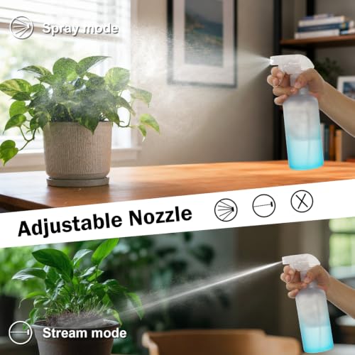 12oz Refillable Spray Bottles 2-Pack with Adjustable Nozzle