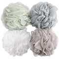Bath Loofah Sponge 4 Pack - Soft Mesh Pouf for Shower