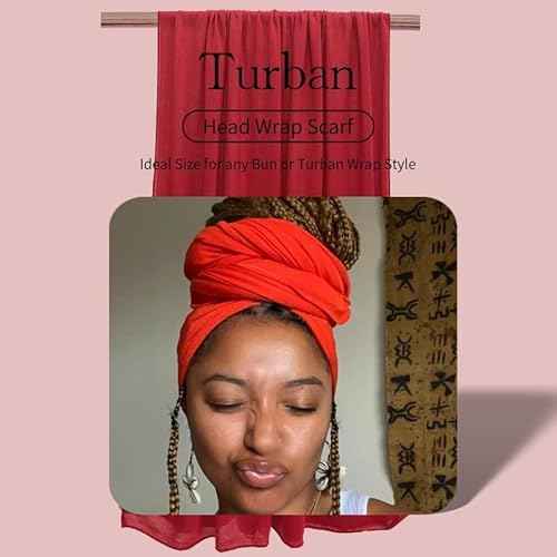 Head Wraps for Women Long Headwraps Hijabs Scarf Large Headscarf Stretch Tie Hair Headbands