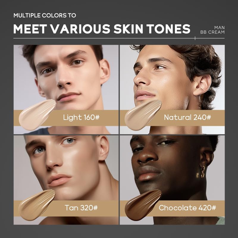 AKARY Men's BB Cream SPF 15 PA++ - Full Coverage Foundation