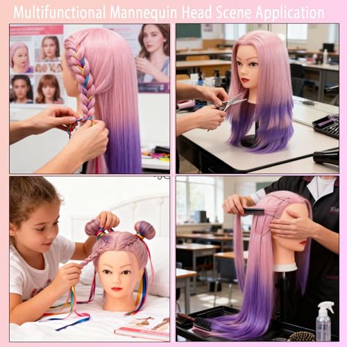 TopDirect 29" Mannequin Head with Synthetic Hair & Clamp