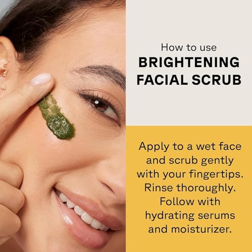 Acure Brightening Facial Scrub - 4 fl oz Exfoliating Face Wash