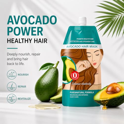 Avocado Hair Mask - Deep Nourishing Repair Treatment for All Hair Types