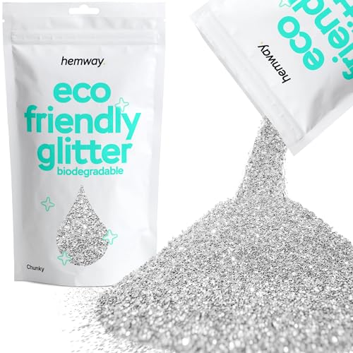 Hemway Eco Biodegradable Glitter Silver 100g Cosmetic Safe