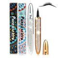 Liquid Eyeliner Pen Waterproof, Magic Self-adhesive Long-Lasting Eyelash Glue Pen, Magnetic Eyeliner, No Blooming Quick Drying Magnetic Eye Liner Black Pack of 2