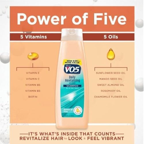 Alberto VO5 Daily Revitalizing Shampoo 15 oz (Pack of 6)