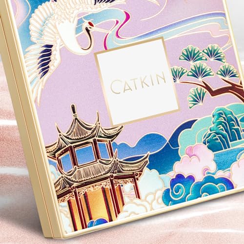 CATKIN Cheek Powder Blush Baked Pink Makeup Blusher Creamy Light Weight Natural Finish 10g (C06 Misty Rain)