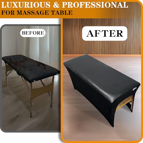 Waterproof PU Leather Lash Bed Cover - Wipeable 6ft Massage Table Cover
