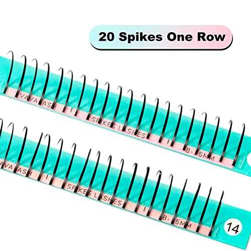 VAVALASH Premade Fan Spikes Lash Extensions 13-20mm Mixed Tray C Curl 0.07mm Matte Black Eyelash Extension Supplies Spikes Fans£¨D-0.07,13-20mm£©