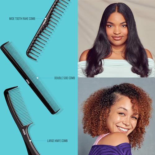 Professional 10-Piece Hair Comb Set - Detangle & Style - One Size