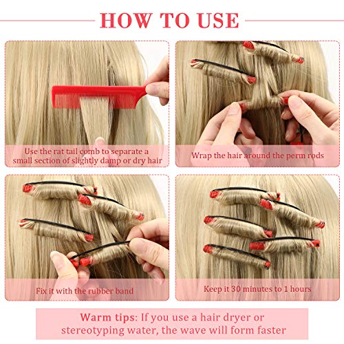 60 Pcs Small Perm Curl Rods for Short & Long Hair - Heatless, Reusable, 0.2 Inch