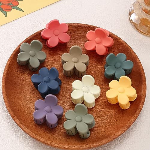 MHDGG 10Pcs Small Bow Hair Claw Clips for Wome,Sweet Bow Clips Decorative Hair Accessories for Women Hair Barrettes Hairclips Headpieces Non Slip