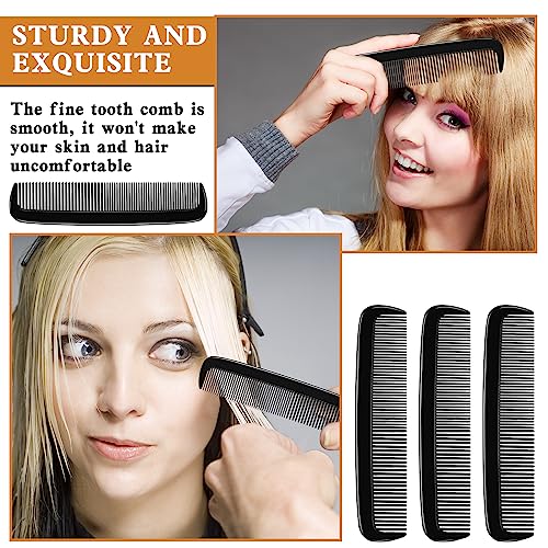 Yaomiao 500 Pieces Pocket Comb Bulk 5 Inch Plastic Hair and Travel Fine Tooth Combs for Women Men Beard Styling Dressing(Black)