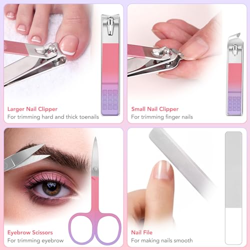 8-Piece Precision Tweezers Set for Facial Hair Removal